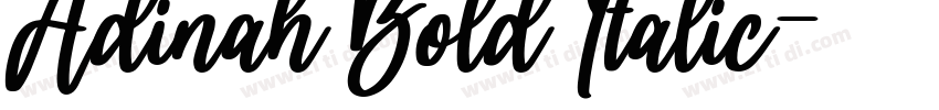 Adinah Bold Italic字体转换